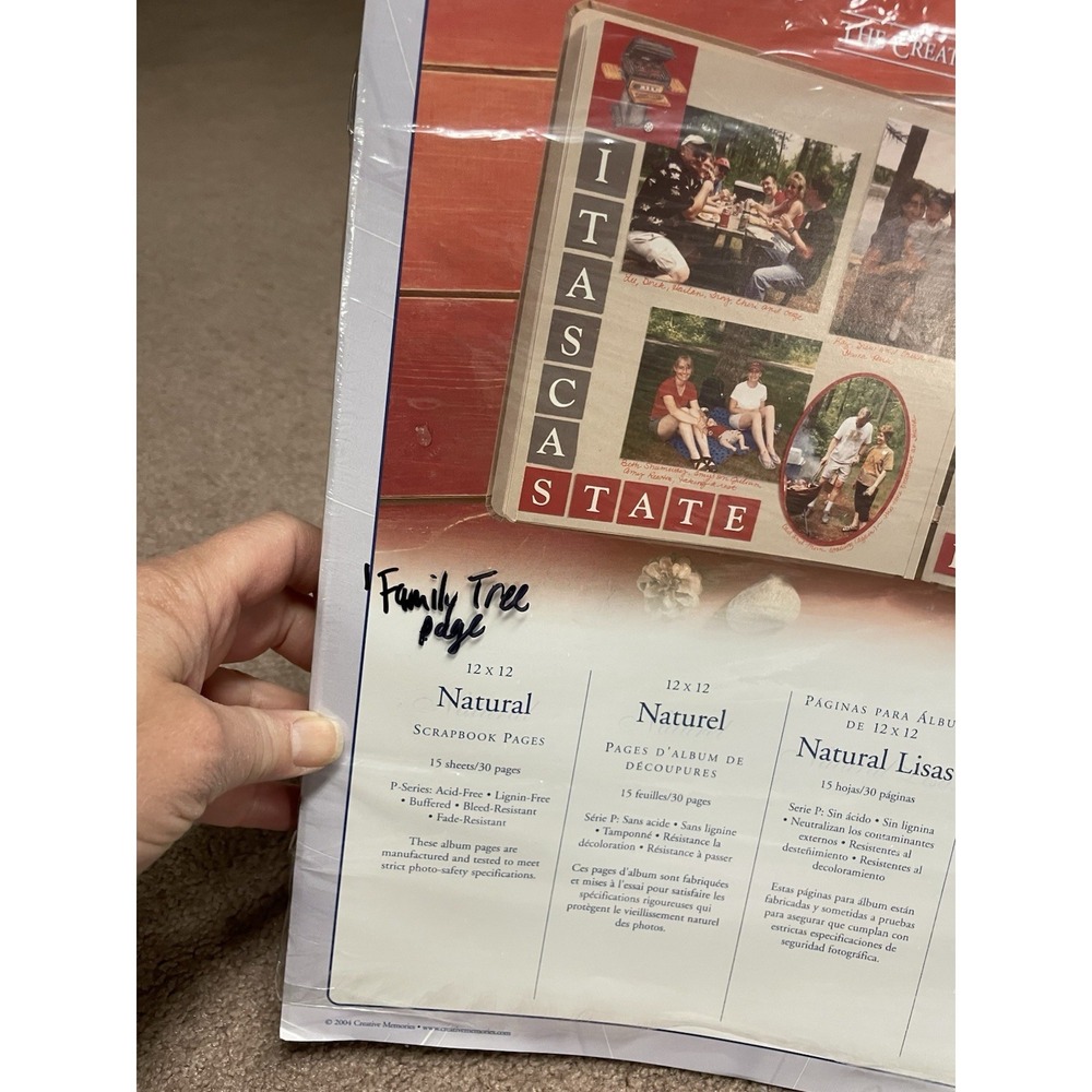 Creative Memories Natural 12x12 Scrapbook 15 Pages Sheets New 1 Family Tree